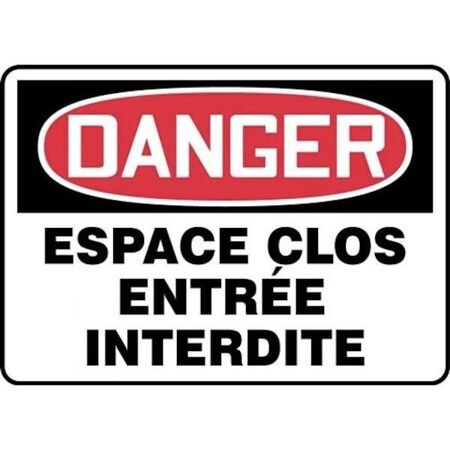 Accuform OSHA DANGER SAFETY SIGN CONFINED FRMCSP006XV FRMCSP006XV